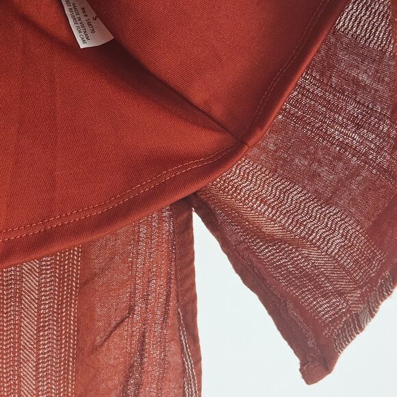 SIENNA SKY Cotton Mini Dress Womens SMALL or XS Fall Rust - Picture 10 of 12